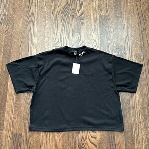 FOREVER 21 NYC mock neck tee